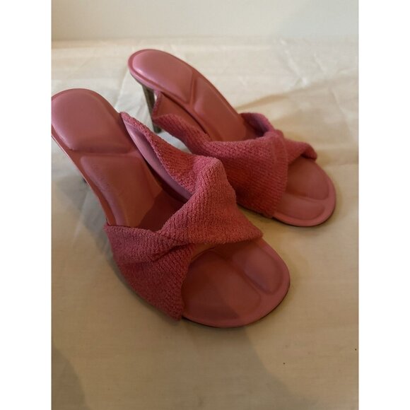 JACQUEMUS Les Mules Bagnu Heels Dark Pink - Picture 6 of 9